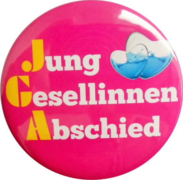 JGA-Button mit Herzen